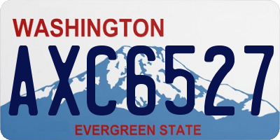 WA license plate AXC6527