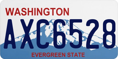 WA license plate AXC6528