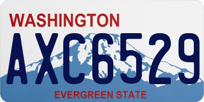 WA license plate AXC6529