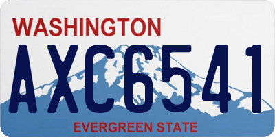 WA license plate AXC6541