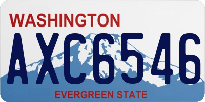 WA license plate AXC6546