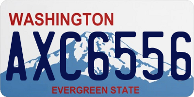 WA license plate AXC6556