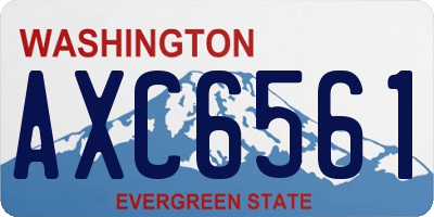 WA license plate AXC6561