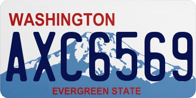 WA license plate AXC6569