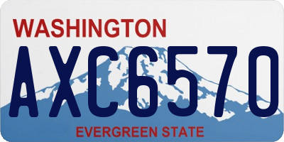 WA license plate AXC6570