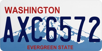 WA license plate AXC6572