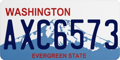 WA license plate AXC6573