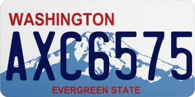 WA license plate AXC6575
