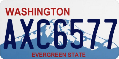 WA license plate AXC6577