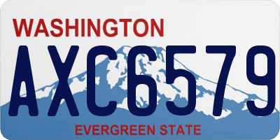 WA license plate AXC6579
