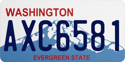 WA license plate AXC6581