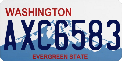 WA license plate AXC6583