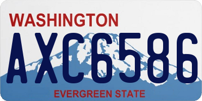 WA license plate AXC6586