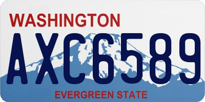 WA license plate AXC6589