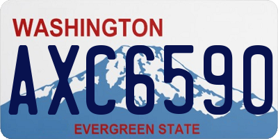 WA license plate AXC6590