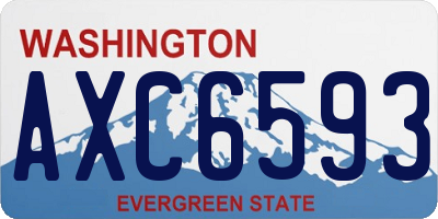 WA license plate AXC6593