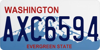 WA license plate AXC6594