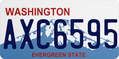 WA license plate AXC6595