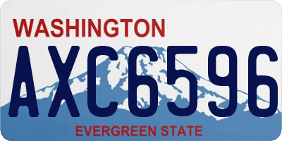 WA license plate AXC6596