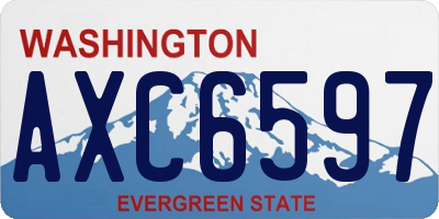 WA license plate AXC6597