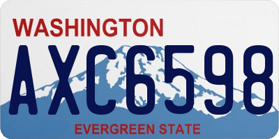 WA license plate AXC6598