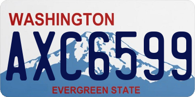 WA license plate AXC6599