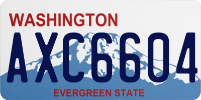 WA license plate AXC6604