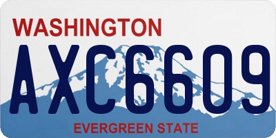WA license plate AXC6609