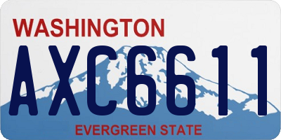 WA license plate AXC6611