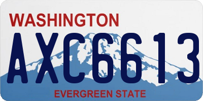 WA license plate AXC6613