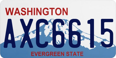 WA license plate AXC6615
