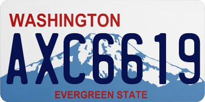 WA license plate AXC6619