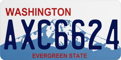 WA license plate AXC6624