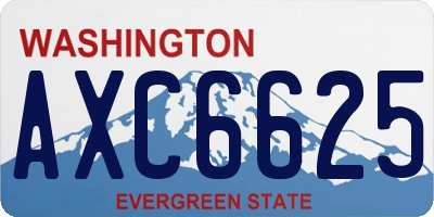 WA license plate AXC6625