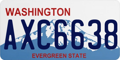 WA license plate AXC6638