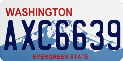 WA license plate AXC6639