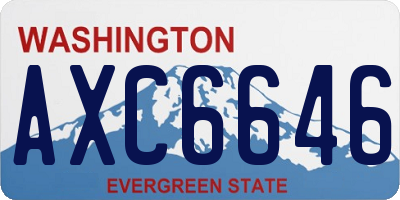 WA license plate AXC6646