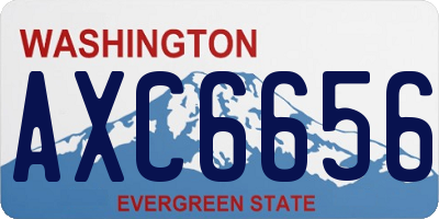 WA license plate AXC6656
