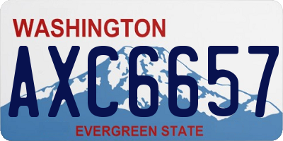 WA license plate AXC6657