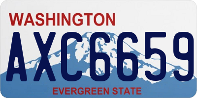 WA license plate AXC6659