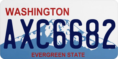 WA license plate AXC6682