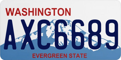 WA license plate AXC6689