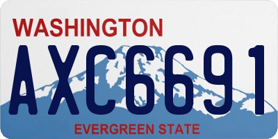 WA license plate AXC6691