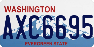 WA license plate AXC6695