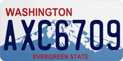 WA license plate AXC6709