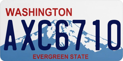 WA license plate AXC6710