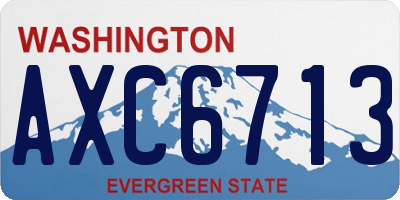 WA license plate AXC6713