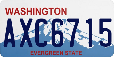 WA license plate AXC6715