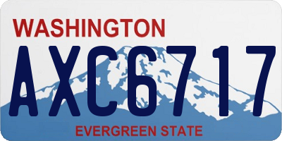 WA license plate AXC6717