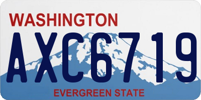 WA license plate AXC6719